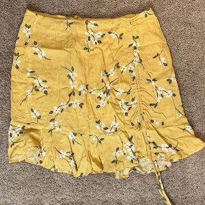 MINKPINK Yellow Floral Mini Skirt